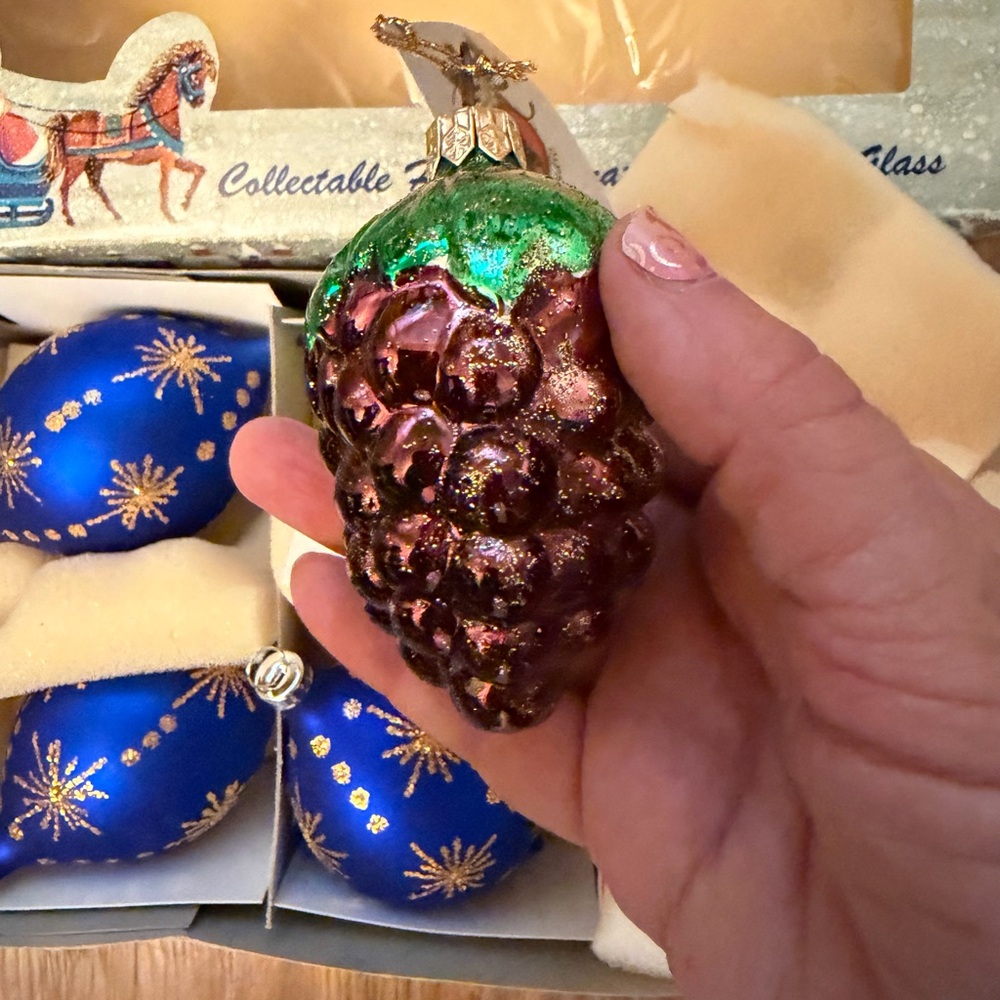 Designer’s Studio Handcrafted European Glass Christmas Ornaments – Set of 5 - Picture 3 of 7